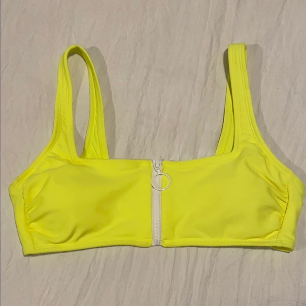 Neon Yellow Bikini Top